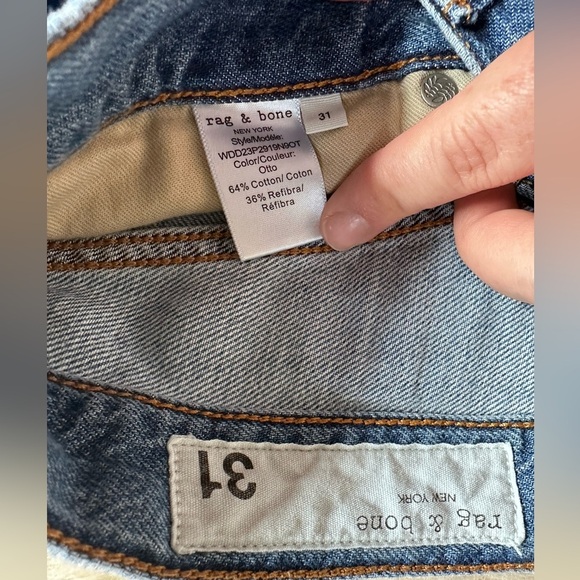 Rag & Bone Featherweight Sofie Ultra Wide Leg Jean in Otto Medium Wash Size 31 - Picture 7 of 15